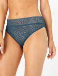 4 Pack Lace High Leg Knickers