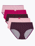 5 Pack Printed Midi Briefs