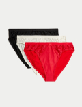 3pk Wildblooms High Leg Knickers