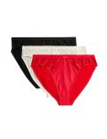 3pk Wildblooms High Leg Knickers