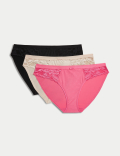 3pk Wild Blooms Bikini Knickers