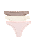 3 Pack Cotton Rich Brazilian Knickers