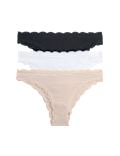 3 Pack Cotton Rich Brazilian Knickers