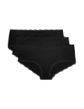 3pk Cotton Rich Lace Shorts
