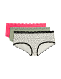 3pk Cotton Rich Lace Shorts
