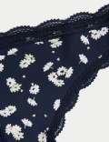 3pk Cotton Rich Printed Bikini Knickers