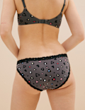 3pk Cotton Rich Printed Bikini Knickers