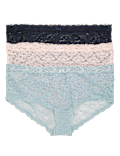 3pk Lace Low Rise Shorts