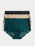 3pk Flexifit™ Lace High Rise Shorts