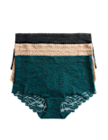 3pk Flexifit™ Lace High Rise Shorts
