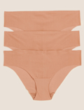3pk No VPL Low Rise Brazilian Knickers