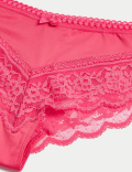 3pk Lace Trim Brazilian Knickers