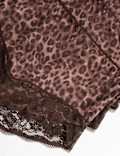 3pk Leopard Print Lace Trim Full Briefs