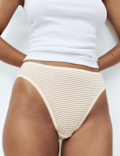 5pk Cotton Rich Lycra&reg; High Leg Knickers