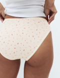 5pk Cotton Rich Lycra&reg; High Leg Knickers