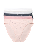 5pk Cotton Rich Lycra&reg; High Leg Knickers