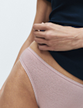 5pk Cotton Rich Lycra&reg; High Leg Knickers