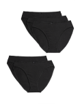 5pk Cotton Rich Lycra® High Leg Knickers