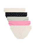 5pk Cotton Lycra&reg; Bikini Knickers