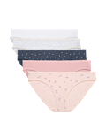 5pk Cotton Lycra&reg; Bikini Knickers