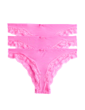 3 Pack Jasmine Mesh Brazilian Knickers