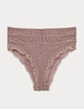 3 Pack Jasmine Mesh Brazilian Knickers