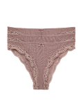 3 Pack Jasmine Mesh Brazilian Knickers