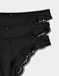 3 Pack Jasmine Mesh Brazilian Knickers