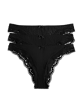 3 Pack Jasmine Mesh Brazilian Knickers