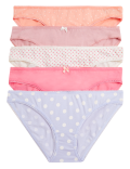 5pk Cotton Lycra™ Low Rise Bikini Knickers