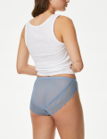 3pk Lace High Waisted High Leg Knickers
