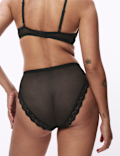 3pk Lace High Waisted High Leg Knickers
