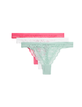 3pk Lace Thongs
