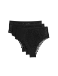 3pk Lace High Waisted Brazilian