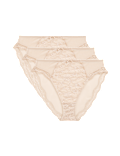 3pk Jasmine Lace High Waisted High Leg Knickers