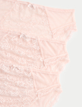 3pk Jasmine Lace High Waisted High Leg Knickers