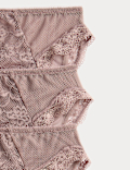 3pk Jasmine Lace High Waisted High Leg Knickers