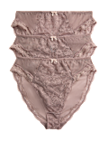 3pk Jasmine Lace High Waisted High Leg Knickers