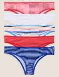 5pk Cotton Rich Printed Brazilian Knickers