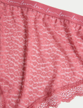 3pk Lace & Mesh High Waisted Brazilian Knickers