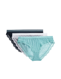 3pk Lace & Mesh Bikini Knickers