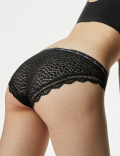 3pk Lace & Mesh Bikini Knickers