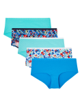 5pk Cotton Lycra® Floral Low Rise Shorts