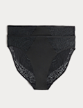 2 Pack Body Lace High Leg Knickers