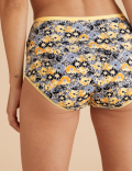 5pk Microfibre Daisy Print Full Briefs