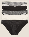 5pk Cotton Lycra® Bikini Knickers