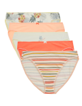 5pk Cotton Lycra® High Leg Knickers
