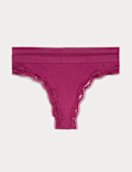 2 Pack Jasmine Lace Seamless Thongs