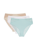 3pk Body Soft™ High Waisted Brazilian Knickers