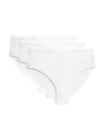 3pk Body Soft™ High Waisted Brazilian Knickers